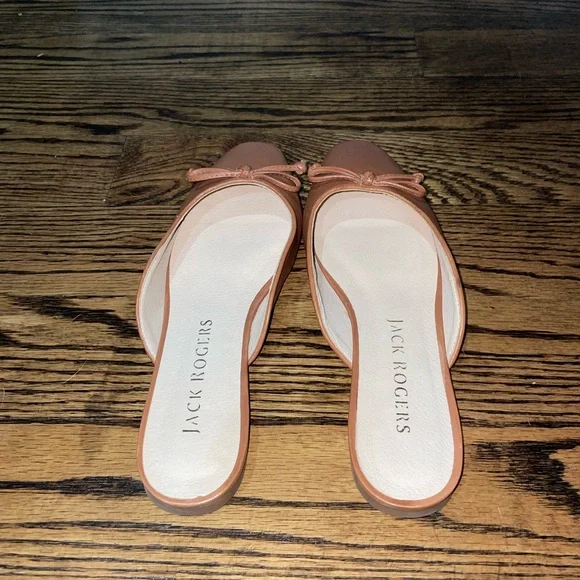 Jack Rogers Women's Brown Leather Mules - Picture 2 of 5